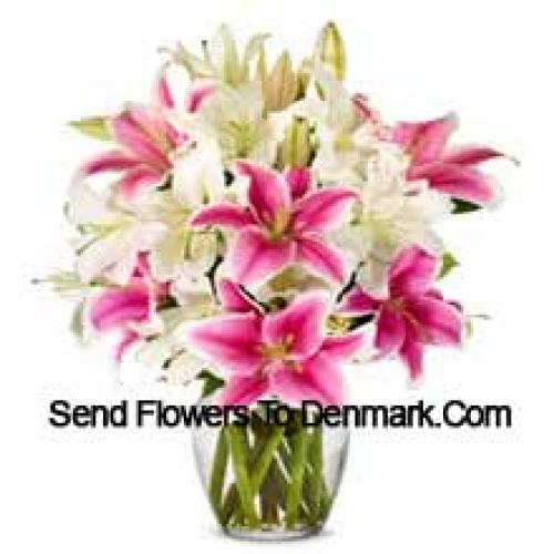 Dreamy White and Pink Lilies