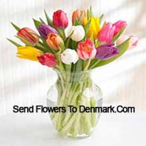 Beautiful Assorted Tulips in Vase