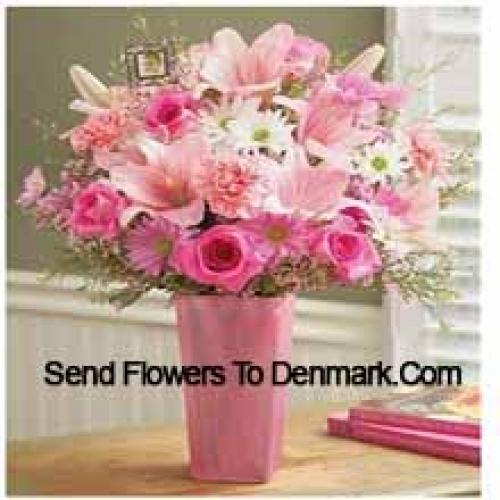 Beautiful Roses, Carnations, Gerberas and Lilies