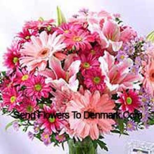 Romantic Assorted Flowers in Vase