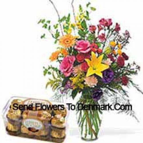 Cute Assorted Flowers with Ferrero Rochers